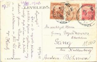 1918 Budapest XXII. Budafok, Kitérő, villamos vasúti megállóhely, villamos. Kohn és Grünhut 1. (EK)