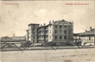 1913 Budapest XX. Pestszenterzsébet, Pesterzsébet, Erzsébetfalva; Közműhely telep. Matkovich Aladár kiadása (fl)