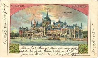 1903 Budapest V. Országház, Parlament. Art Nouveau, litho s: Rosenberger (fl)