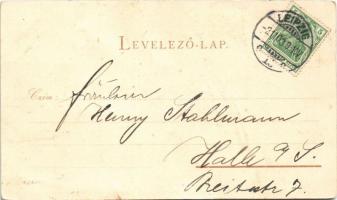 1903 Budapest V. Országház, Parlament. Art Nouveau, litho s: Rosenberger (fl)