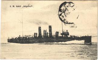 1909 SMS Szigetvár az Osztrák-Magyar Haditengerészet Zenta-osztályú védett cirkálója / K.u.K. Kriegsmarine / Austro-Hungarian Navy SMS Szigetvár Zenta-class protected cruiser (EK)