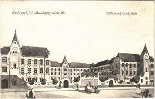 1930 Budapest VI. Kölcsey gimnázium, automobil. Munkácsy utca 26. (EK)