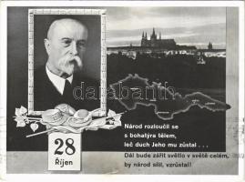 1937 28 Ríjen - Tomás Garrigue Masaryk. Czechoslovak declaration of independence + So. Stpl