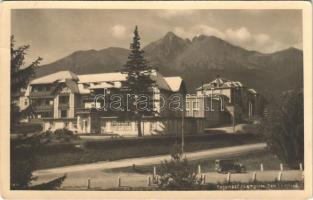 Tátralomnic, Tatranská Lomnica (Magas-Tátra, Vysoké Tatry); szálloda, automobil / hotel, road, automobile. J. Lamplota photo (EK)