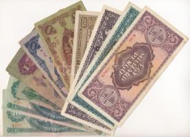 Vegyes 12db-os pengő, forint bankjegy tétel, mind különféle évjárat vagy névérték T:III,III-