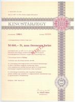 Budapest 1988. "Kincstárjegy" 5000 + 10.000 + 50.000 (2xklf) 9 illetve 10%-os kamatozású +...