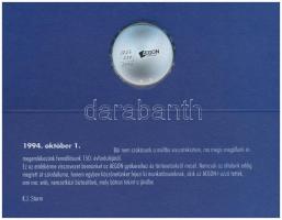 Hollandia 1994. "AEGON" Ag emlékérem, lezárt karton dísztokban (0.720/38mm) T:1