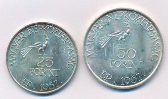 1967. 25Ft Ag + 50Ft Ag "Kodály" T:BU kis patina Adamo EM22, EM23