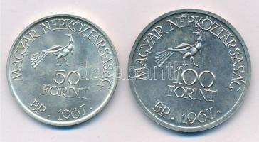 1967. 50Ft Ag + 100Ft Ag "Kodály" T:BU kis patina Adamo EM23, EM24