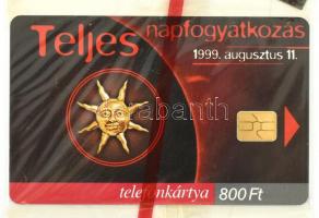 1999 Napfogyatkozás használatlan telefonkártya, bontatlan csomagolásban.