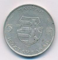 1946. 5Ft Ag "vastag Kossuth" T:2 patina, kis ph.
Adamo F8