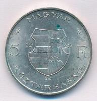 1946. 5Ft Ag "vastag Kossuth" T:2 patina, kis ph.
Adamo F8