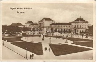 1926 Zagreb, Zágráb; Glavni Kolodvor / Le gare / vasútállomás / railway station