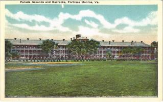 Fortress Monroe (Virginia); parade grounds and barracks