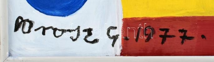 Orosz G. 1977 jelzéssel: 5 kör. Olaj, papír. Keretben. 47x37 cm