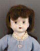 Porcelán fejű babák, 3 db, jó állapotban, h: 28 cm