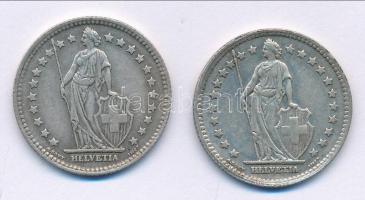 Svájc 1943B 1Fr Ag + 1944B 1Fr Ag T:2 
Switzerland 1943B 1 Franc Ag + 1944B 1 Franc Ag C:XF 
Kraus...