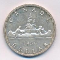 Kanada 1959. 1$ Ag "II. Erzsébet" T:2 
Canada 1959. 1 Dollar Ag "Elizabeth II" ...