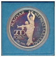 1980. 200Ft Ag "Téli olimpia - Lake Placid" eredeti "MNB" tokban T:1 (eredetileg...
