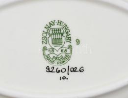 Zsolnay pillangó mintás tálka. Kézzel festett, jelzett, hibátlan 11x7,5 cm