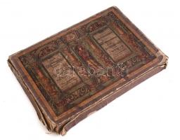 cca 1900 Richter-féle kőépítőszekrény horgonnyal, építő játék sérült papír dobozban