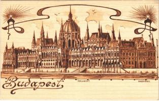 Budapest V. Országház. Art Nouveau, litho  (fl)