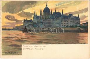 Budapest V. Országház. Kuenstlerpostkarte No. 2557. von Ottmar Zieher litho s: Raoul Frank