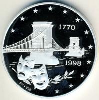 1998. "Német Színház Budapest" Ag emlékérem 1oz (31,103g) T:PP