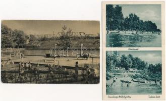 2 db VEGYES magyar város képeslap: Dunakeszi Műhelytelep, Szolnok / 2 mixed Hungarian town-view postcards