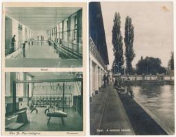 2 db RÉGI magyar város képeslap: Pécs, Eger / 2 pre-1945 Hungarian town-view postcards