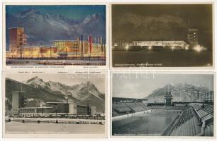 Garmisch-Partenkirchen, Olympia - 4 db régi képeslap / 4 pre-1945 postcards