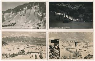 Garmisch-Partenkirchen, Olympia Ski Stadion - 8 db régi képeslap, téli sport / 8 pre-1945 postcards, winter sport