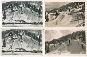 Garmisch-Partenkirchen, Olympia Ski Stadion - 8 db régi képeslap, téli sport / 8 pre-1945 postcards,...
