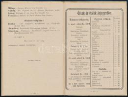 1902 Magyar-Horvát Tengeri Gőzhajózási Rt.  Menetrend. Érvényes 1902. November 1.-től további intézk...