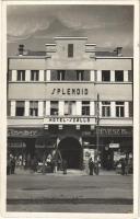 1940 Marosvásárhely, Targu Mures; Splendid szálloda, remény áruház, Révész Béla üzlete és saját kiadása / Hotel, shops + 1940 Marosvásárhely visszatért So. Stpl