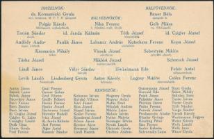 1935 A Magyar Folyam- és Tengerhajózási Rt. Sportköre Újpesten rendezendő jelmezbáljának dekoratív m...