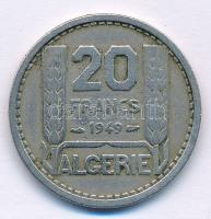 Algéria / Francia megszállás 1949. 20Fr Cu-Ni T: 3,3- Algeria / French Occupation 1949. 20 Francs Cu-Ni C:F,VG Krause KM#91