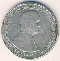 1930. 5P Ag "Horthy jobbra" T:3 ph