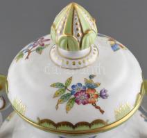 Herendi Viktória mintás nagy méretű, fedeles, urnaváza, kézzel festett, jelzett, hibátlan, m:50 cm