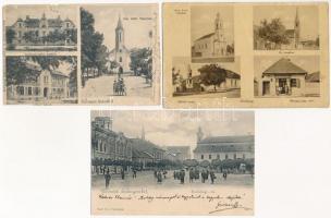 10 db RÉGI magyar város képeslap vegyes minőségben / 10 pre-1945 Hungarian town-view postcards in mi...