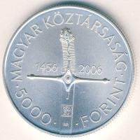 2006. 5000Ft Ag "Nándorfehérvár" T:BU Csak 2500db!