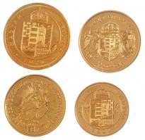 DN 1848. Dukát aranyozott utánveret + 1870. Dukát "Ferenc József" aranyozott utánveret, ta...