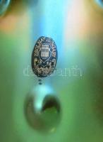 Zsolnay eozin mázas bikafejes ivócsanak, nagy méretű, jelzett, hibátlan, m:18 cm, h: 22 cm