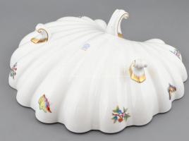 Herendi Viktória mintás óriás kagyló alakú kínáló tál, , asztalközép lábakkal. Kézzel festett, jelze...