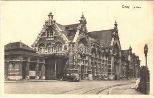 Ciney, La Gare / railway station, automobile (EB)