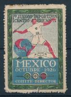 1926 Közép Amerikai sportjátékok levélzáró, RITKA!
