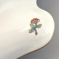 Herendi Viktória mintás óriás három részes kagyló kínáló tál, asztalközép. Kézzel festett, jelzett, ...