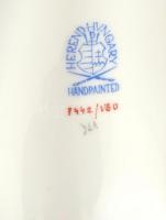 Herendi Viktória mintás óriás három részes kagyló kínáló tál, asztalközép. Kézzel festett, jelzett, ...