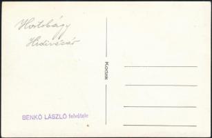 1935 Hortobágyi hídivásár, Benkő László fotóművész hátoldalon feliratozott és pecséttel jelzett fotó...