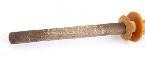 Kendó gyakorló kard, bambusz, műanyag, két végén bőr borítással, h: 113 cm